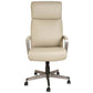 Zelda Adjustable Office Chair – Cream and Gray Eco Leather, Modern Executive Design