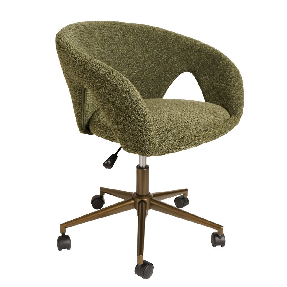 Zivilino Adjustable Office Chair – Green and Bronze, Modern Ergonomic Design