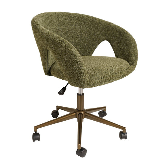 Zivilino Adjustable Office Chair – Green and Bronze, Modern Ergonomic Design