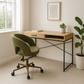 Zivilino Adjustable Office Chair – Green and Bronze, Modern Ergonomic Design