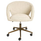 Zivilino Adjustable Office Chair – Beige-Gray, Modern Ergonomic Design with Soft Foam Padding