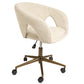 Zivilino Adjustable Office Chair – Beige-Gray, Modern Ergonomic Design with Soft Foam Padding