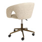 Zivilino Adjustable Office Chair – Beige-Gray, Modern Ergonomic Design with Soft Foam Padding