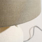 Table lamp Navelli, taupe/cream, H45cm, D30cm, E27 60W(MAX)