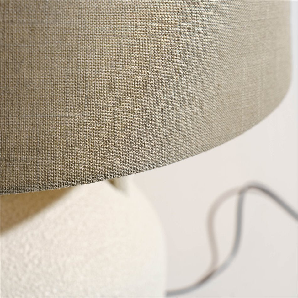 Table lamp Navelli, taupe/cream, H45cm, D30cm, E27 60W(MAX)