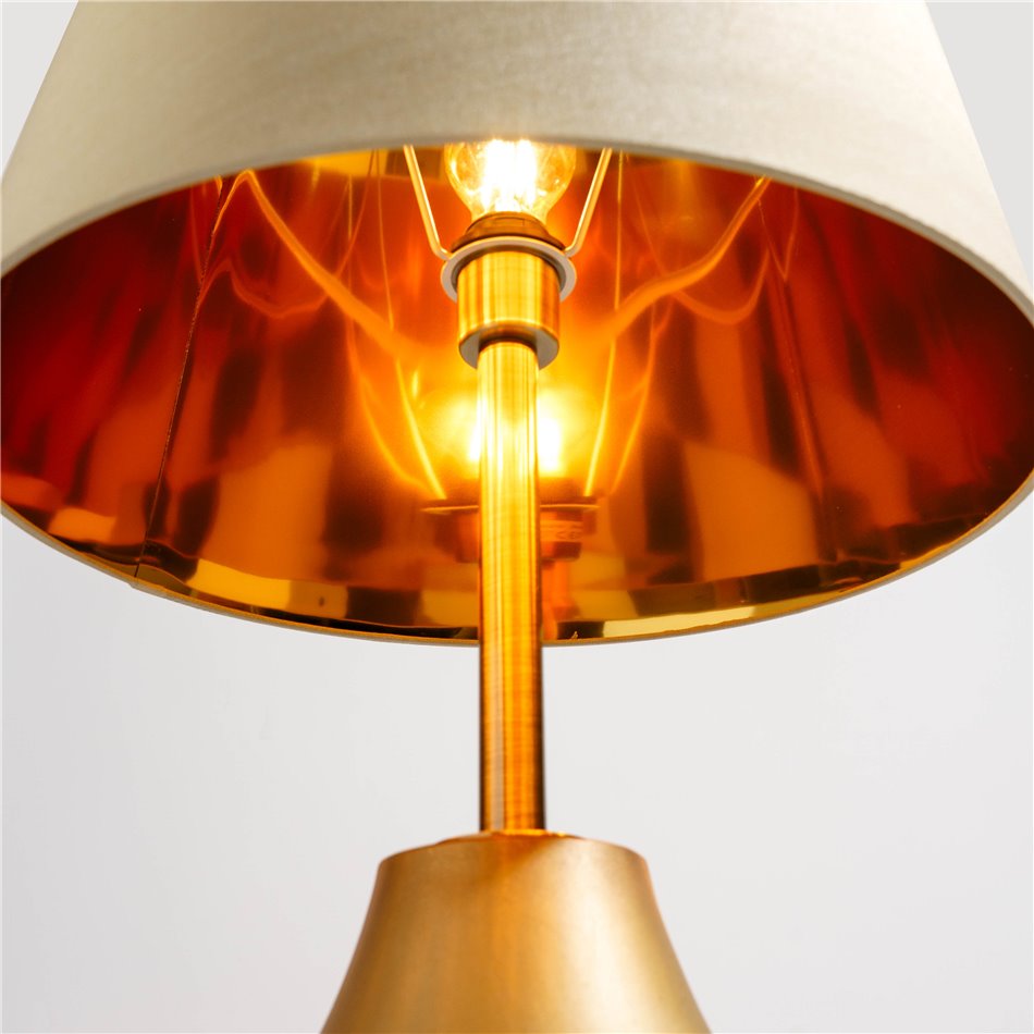 Floor lamp Narros gold, H89cm, D25cm, E27 60W(MAX)