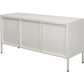 Sideboard Naxos, white, metal/glass, H60x120x40cm