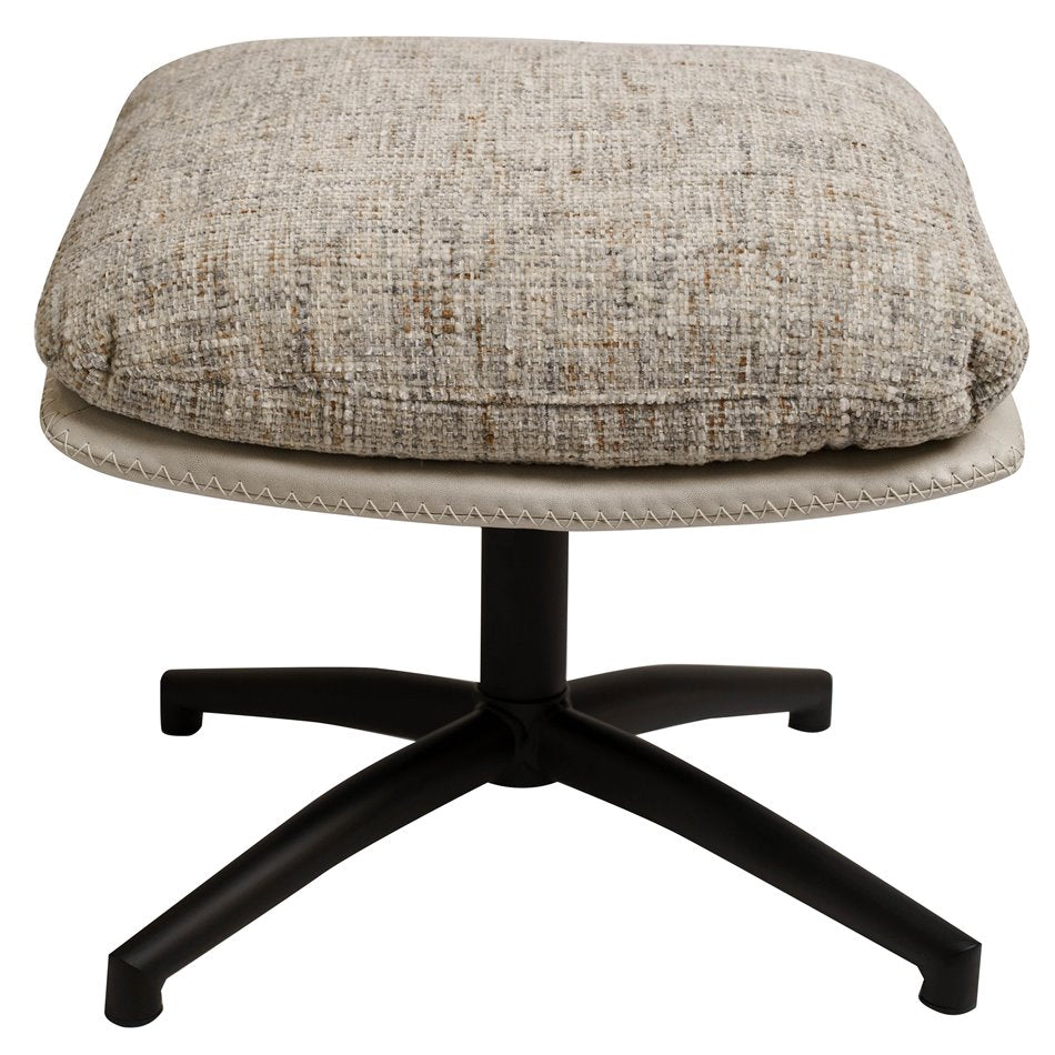 Sessel Vincento mit Fußhocker, um 360 Grad drehbar, H 100 x 92 x 79 cm, Sitzhöhe 47 cm