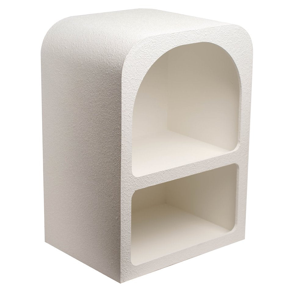 Bedside table Soleya, white, MDF, H55x40x30cm