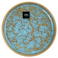 Plate Scratch Blue, brown/blue, porcelain, D13.7cm H2cm