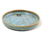 Plate Scratch Blue, brown/blue, porcelain, D13.7cm H2cm
