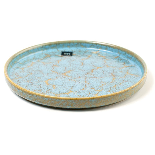 Plate Scratch Blue, brown/blue, porcelain, D20cm H2.3cm