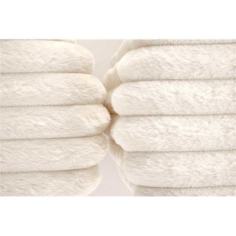 Haido Pouf Set Cream-Gold – Small & Medium Steel-Polyester