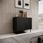 Sideboard Handa, black, chipboard, H85x98x45cm