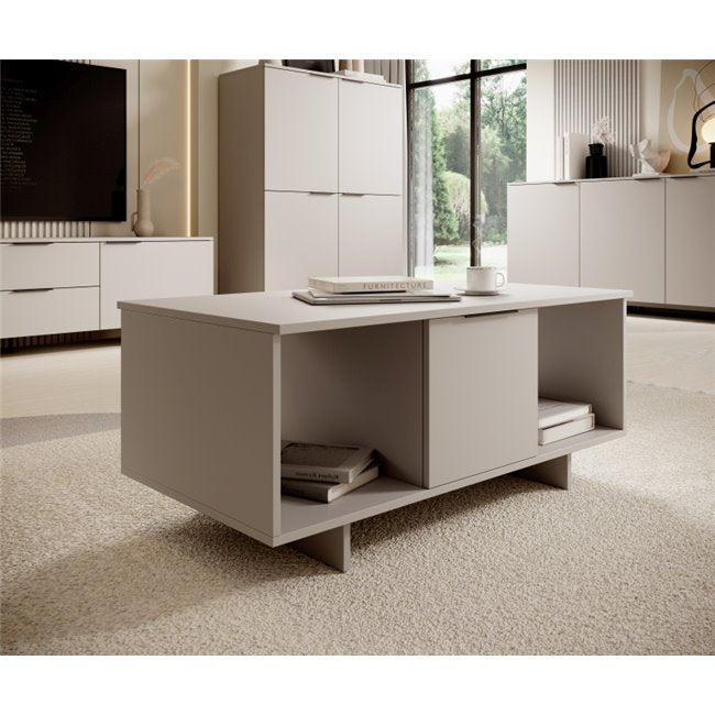 Halma Coffee Table – Cashmere Chipboard, 100×55×55 cm