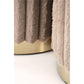 Haido Pouf Set Cappuccino-Gold – Small & Medium Steel-Polyester