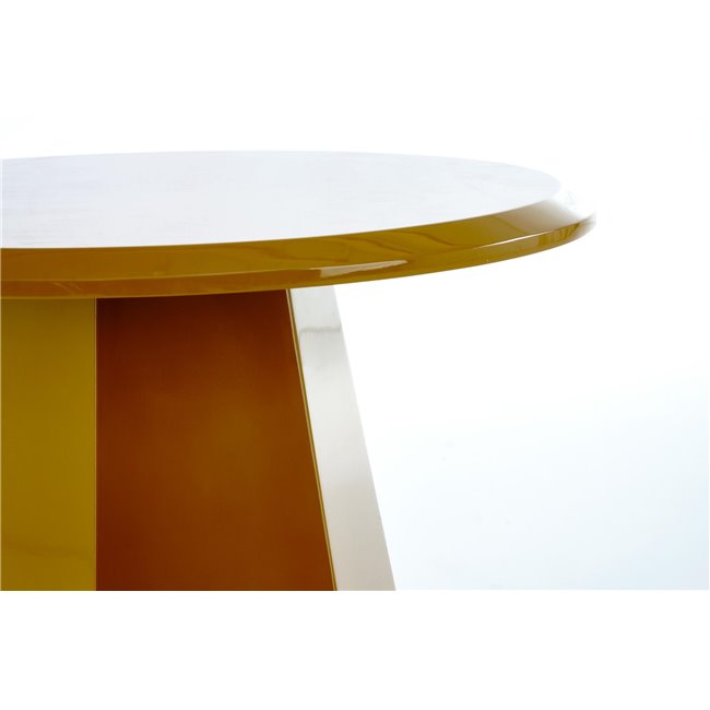 Hoca Coffee Table – Mustard MDF, Ø50×47 cm