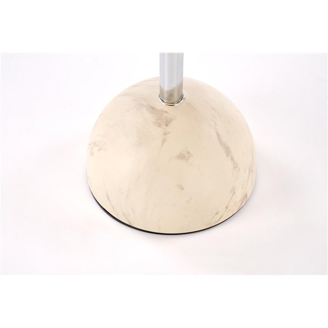 Hariana Coffee Table – Beige Marble & Amber Finish, Ø40×51 cm