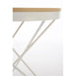 Heila Coffee Table – Natural & White MDF with Steel, Ø60×55 cm