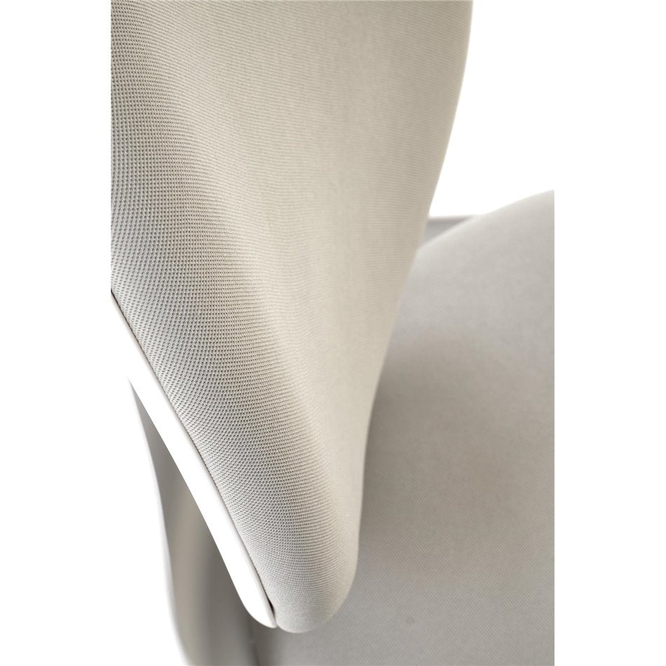 Horion Bürostuhl, höhenverstellbar – Weißer und grauer Stoff, leichtes, modernes Design