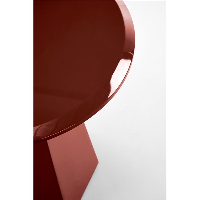 Hoca Coffee Table – Dark Red MDF, Ø50×47 cm