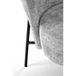 Armchair Hezar, grey, steel/polyester/wood, H85x79x70cm, seat height 45cm
