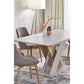 Extendable Dining Table – Oak Pattern & Cashmere Beige Finish