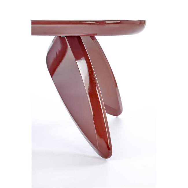 Horaya Coffee Table – Dark Red MDF, 120×60×36 cm