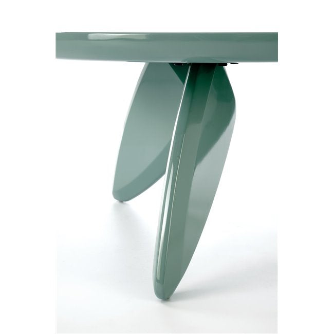 Horaya Coffee Table – Blue MDF, Ø80×36 cm