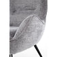 Armchair Hukon, grey, steel/polyester, H108x87x74cm, seat height 45cm