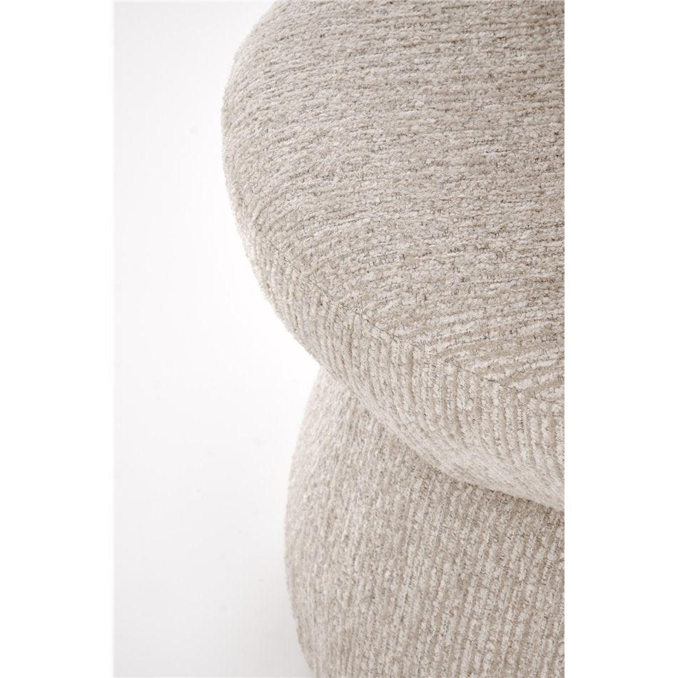 Armchair Hamen K581, rotatable 360 degrees, beige, steel/polyester, H82x63x62cm, seat height 48cm