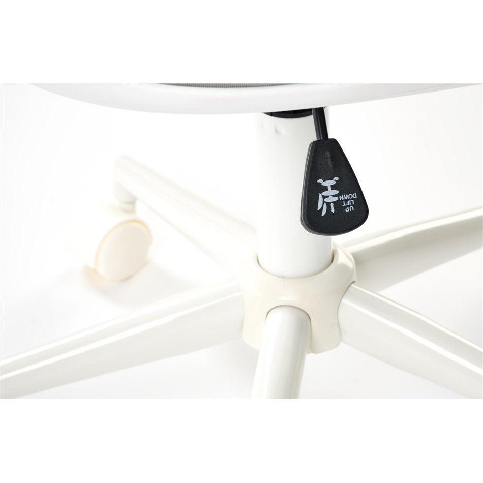 Horion Bürostuhl, höhenverstellbar – Weißer und grauer Stoff, leichtes, modernes Design