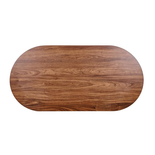 Hisela Coffee Table – Walnut MDF, 120×60×46 cm