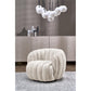 Armchair Hraiser, cream color, steel/polyester, H65x83x82cm, seat height 42cm