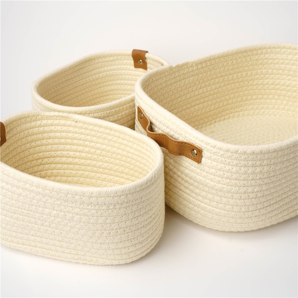 Basket set 3 Duo, 35x25cm, H12cm