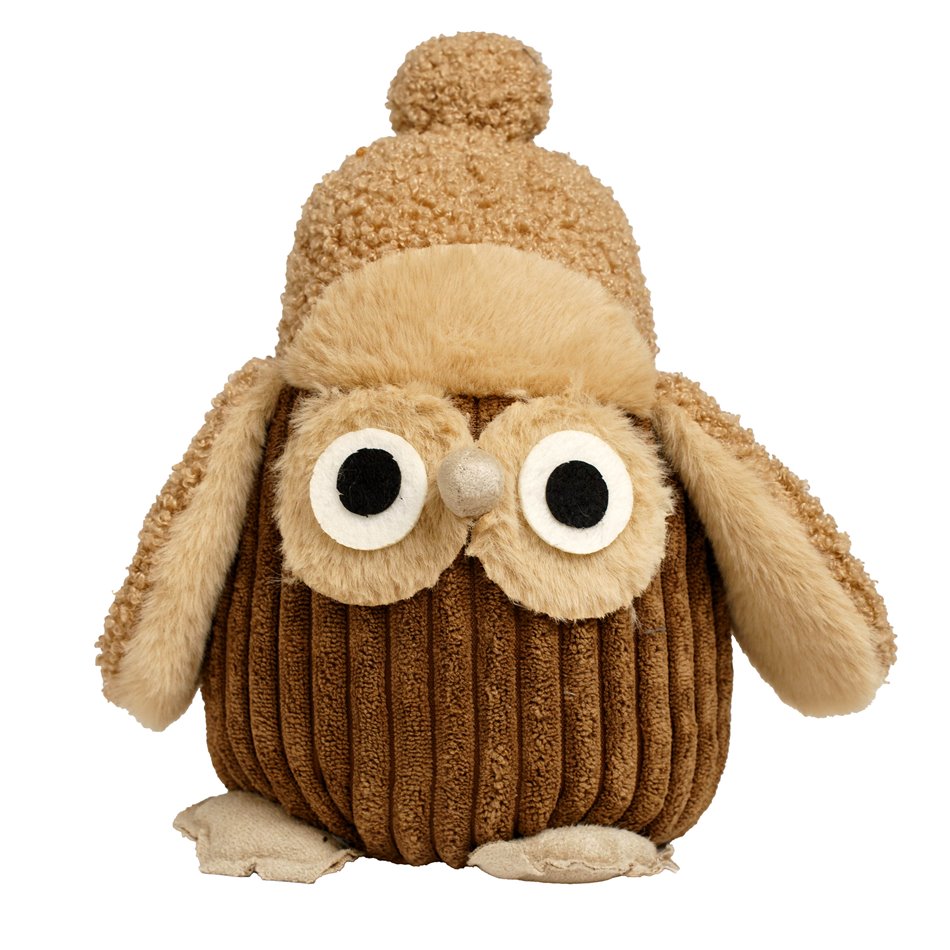 Owl Door Stopper Beige – H23 × W15 × L19 cm