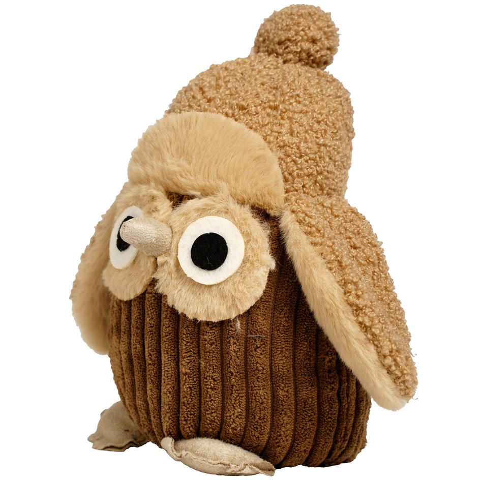 Owl Door Stopper Beige – H23 × W15 × L19 cm