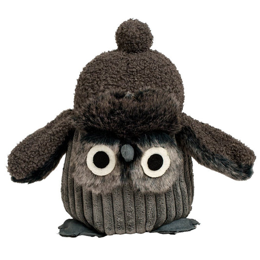 Owl Door Stopper Grey – 19 × 15 × 23 cm