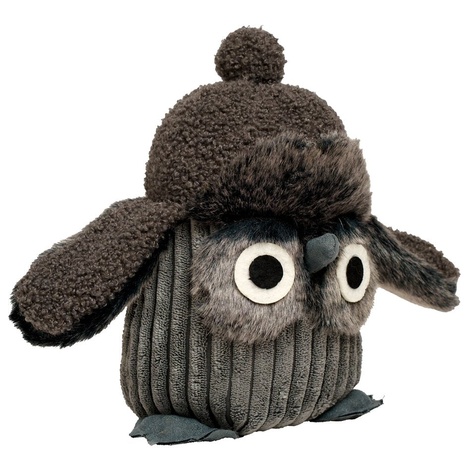 Owl Door Stopper Grey – 19 × 15 × 23 cm