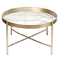 Coffee Table – Gold Metal & Plastic Modern Design