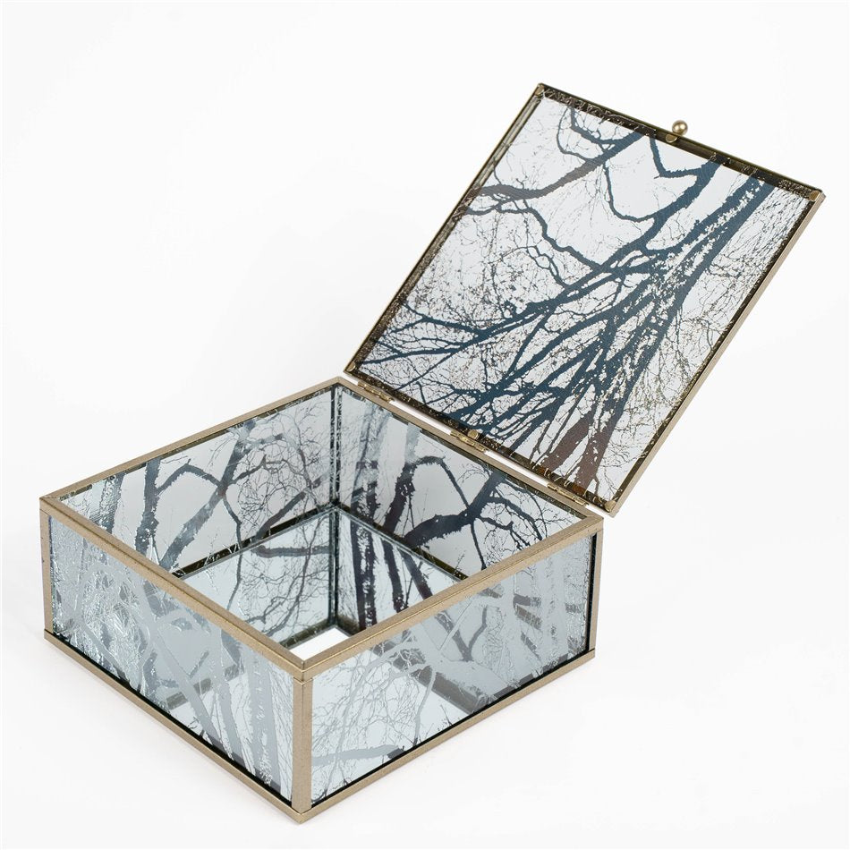 Box glass/metal Favara L, 18x19cm, H8.3cm