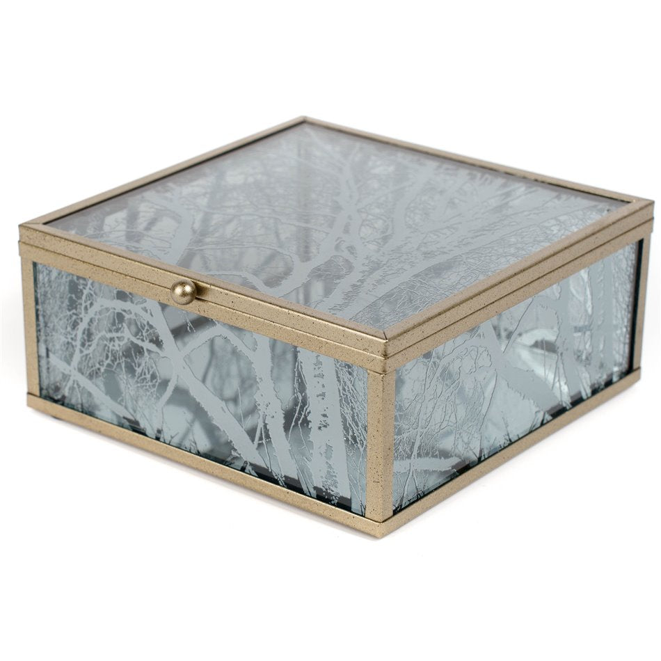 Box glass/metal Favara M, 15x16cm, H6.8cm