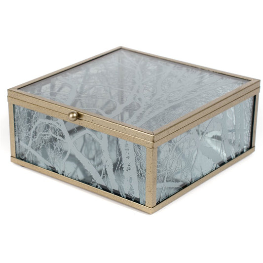 Box glass/metal Favara M, 15x16cm, H6.8cm