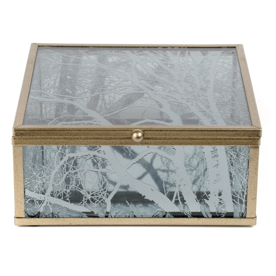 Box glass/metal Favara M, 15x16cm, H6.8cm