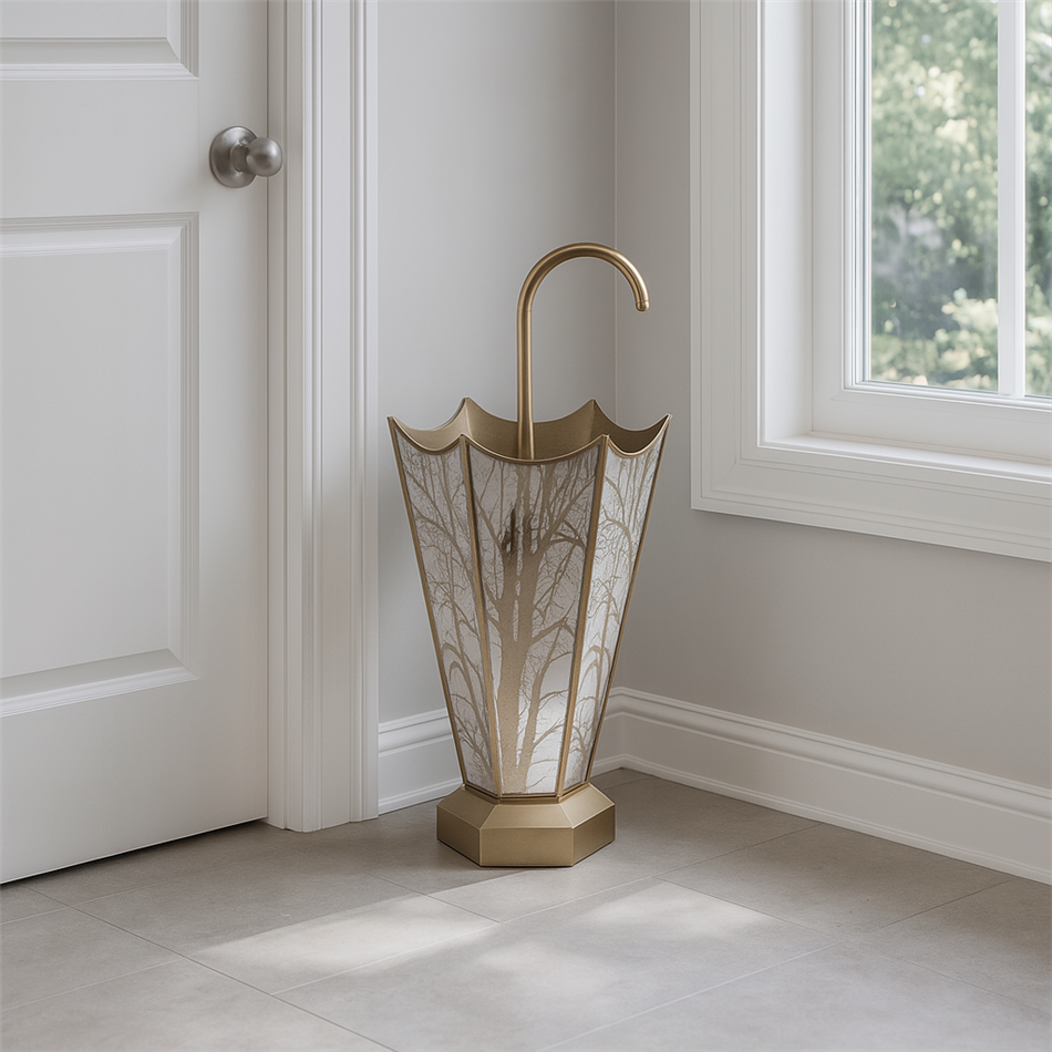 Silver Umbrella Stand – H65 × Ø33 cm