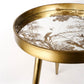 Furuset M Side Table – Gold Metal & Polyresin Round Accent Table