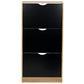 Shoe cabinet Chaus, natural/black, H119.5x60x23cm