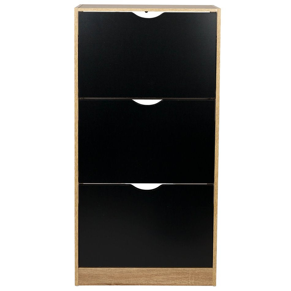 Shoe cabinet Chaus, natural/black, H119.5x60x23cm