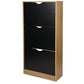 Shoe cabinet Chaus, natural/black, H119.5x60x23cm