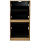 Shoe cabinet Chaus, natural/black, H119.5x60x23cm
